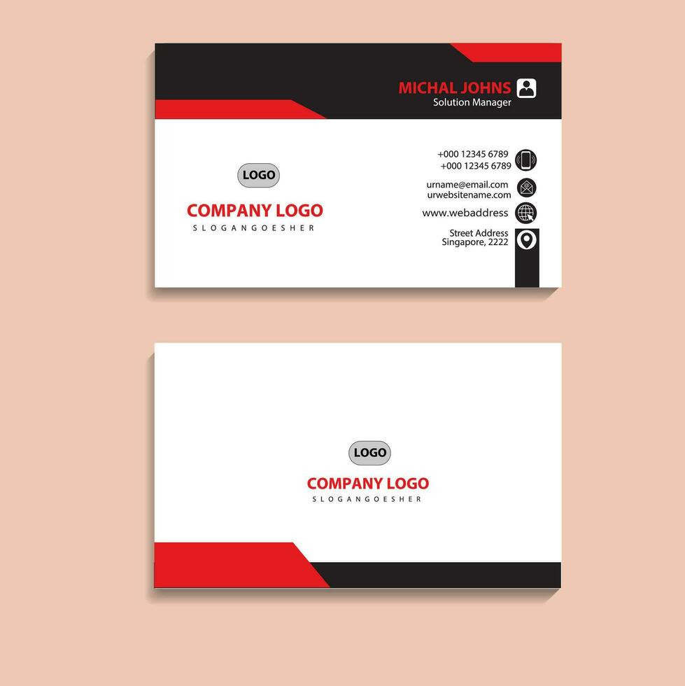 Business card set creative and clean business card template vector