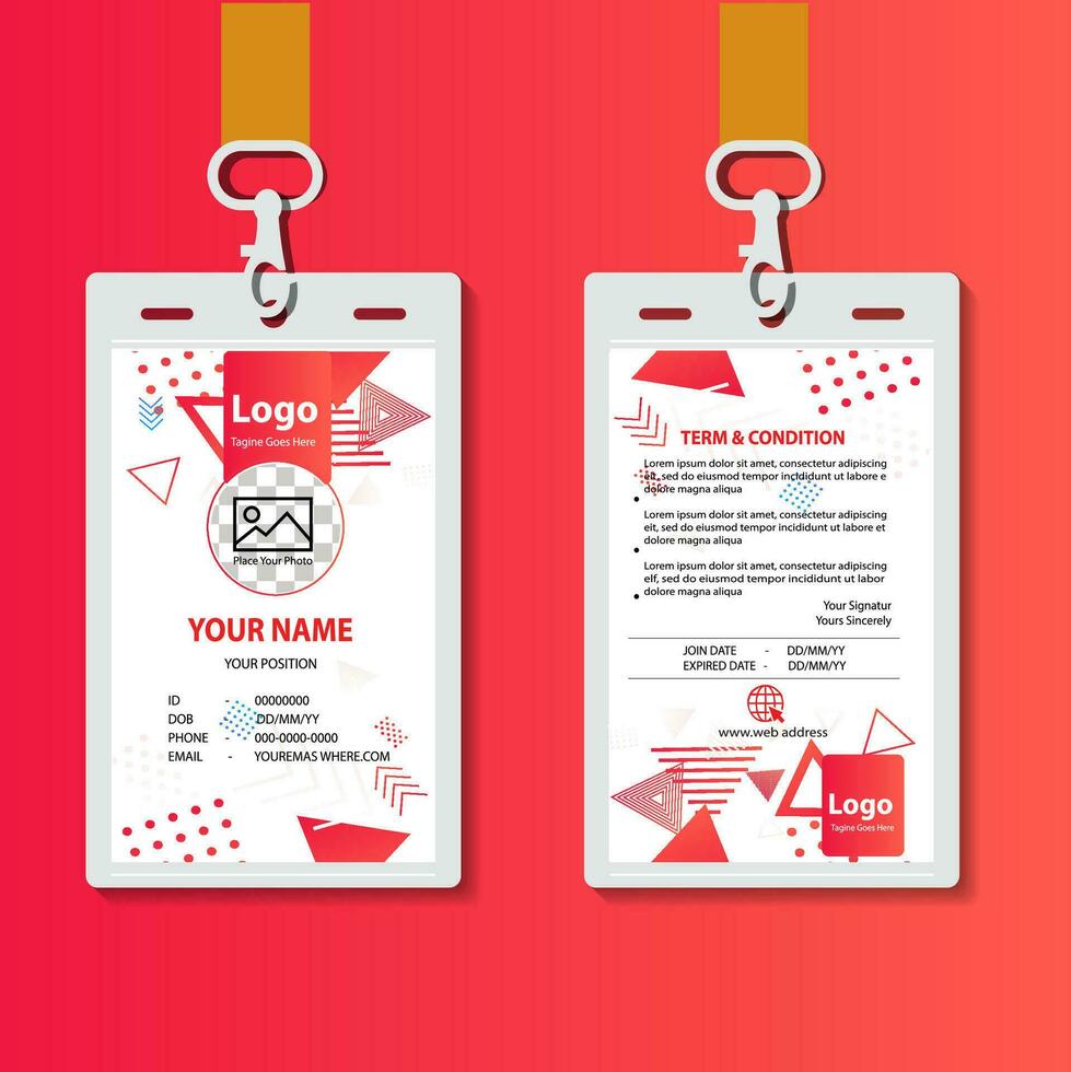 vector abstract id cards template concept