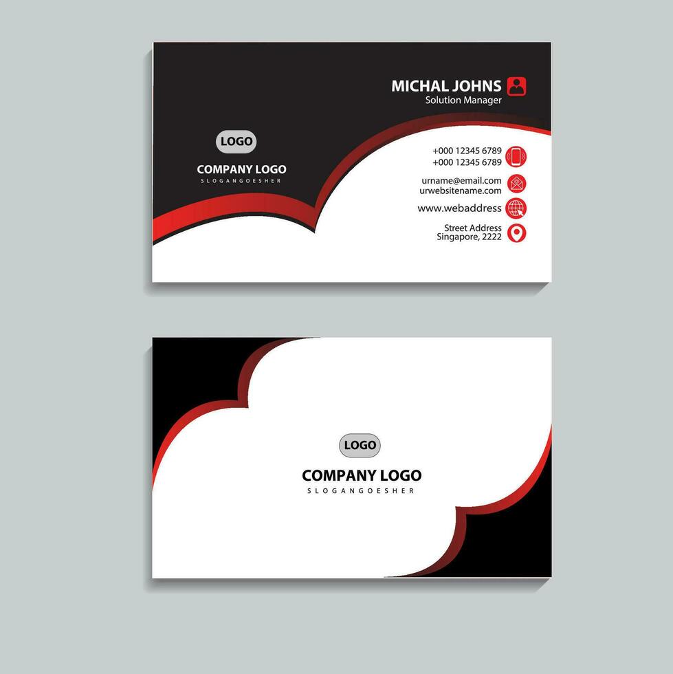 Business card set creative and clean business card template vector