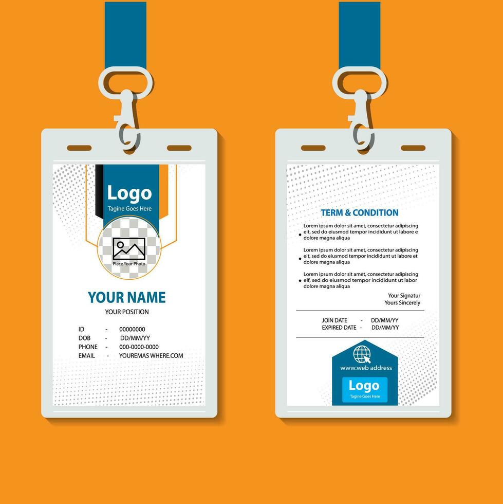 vector abstract id cards template concept