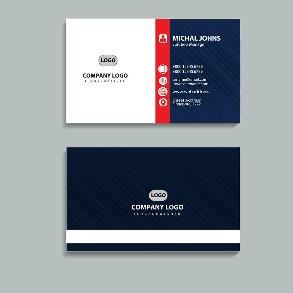 Business card set creative and clean business card template vector