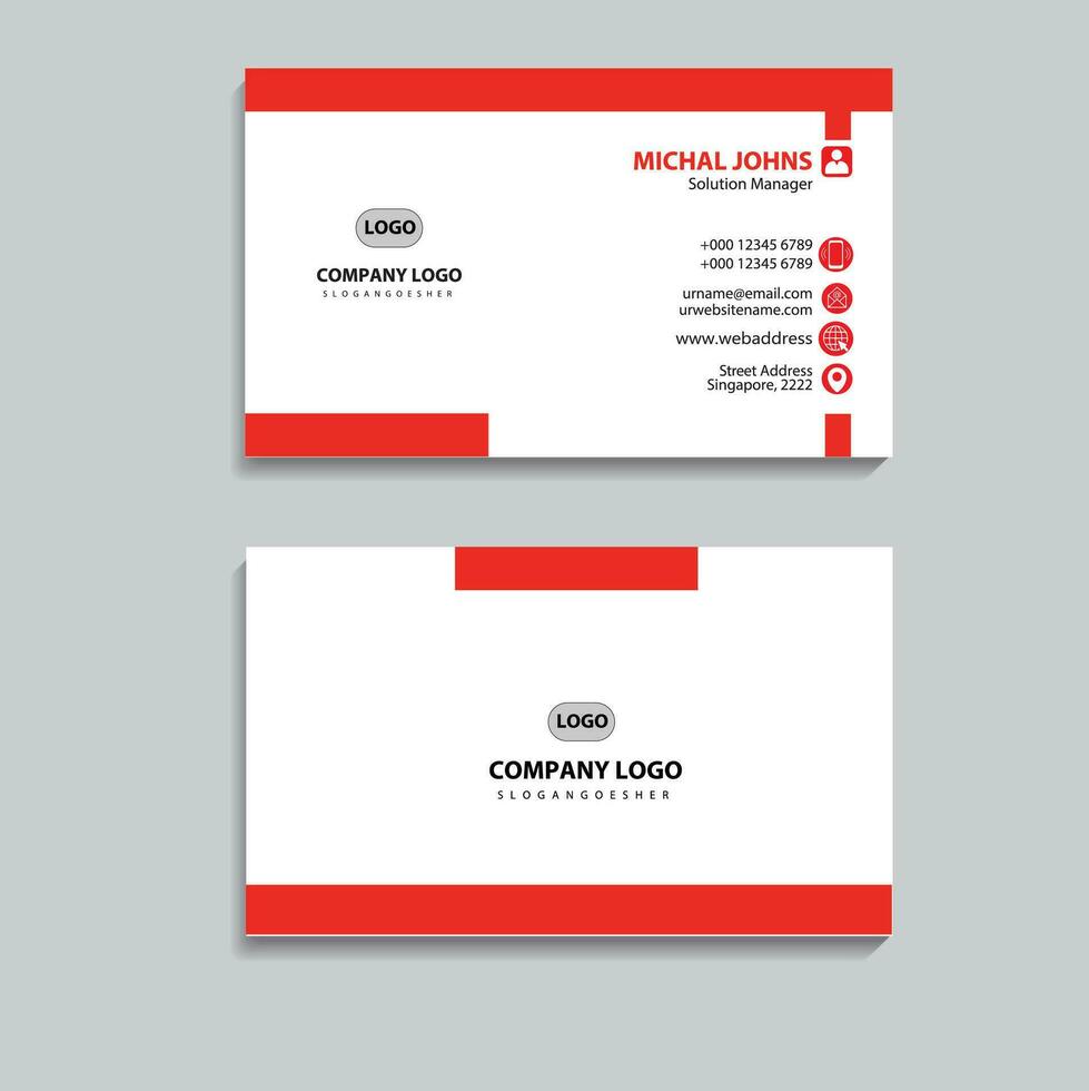 Business card set creative and clean business card template vector