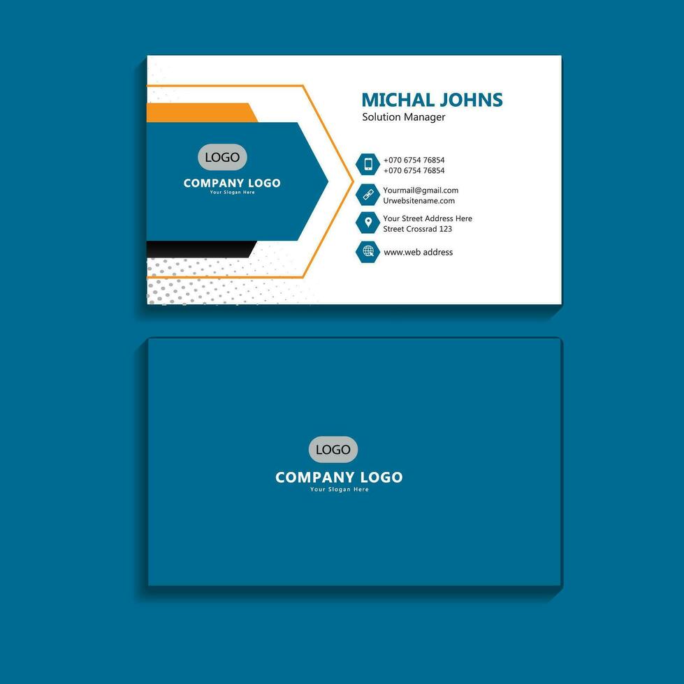 Business card set creative and clean business card template vector