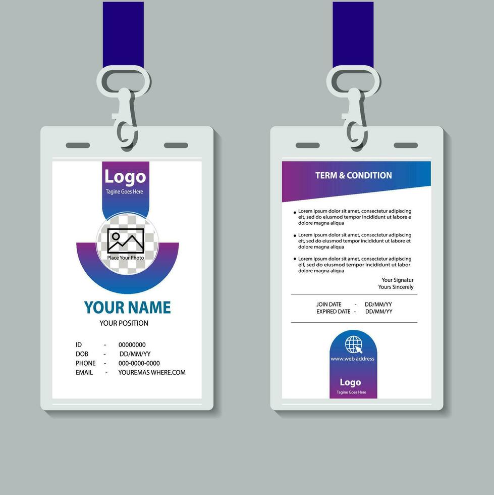 vector abstract id cards template concept