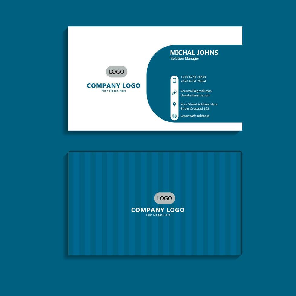 Business card set creative and clean business card template vector