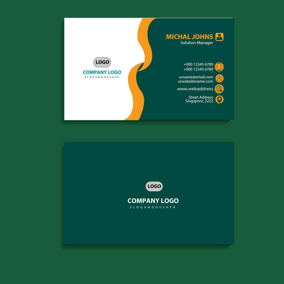 Business card set creative and clean business card template vector