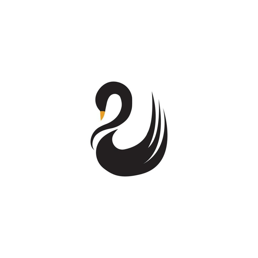 cisne logo y símbolo imágenes ilustración diseño vector