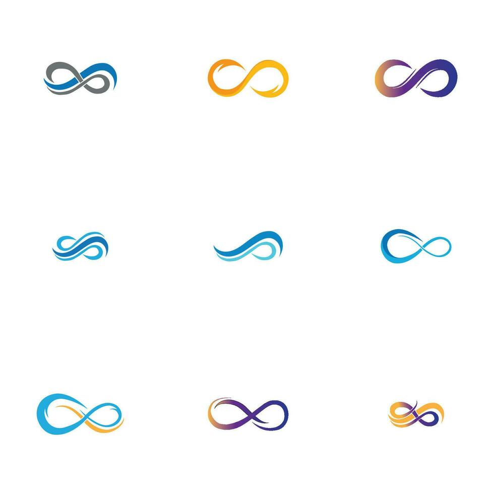 infinito logo y símbolo vector