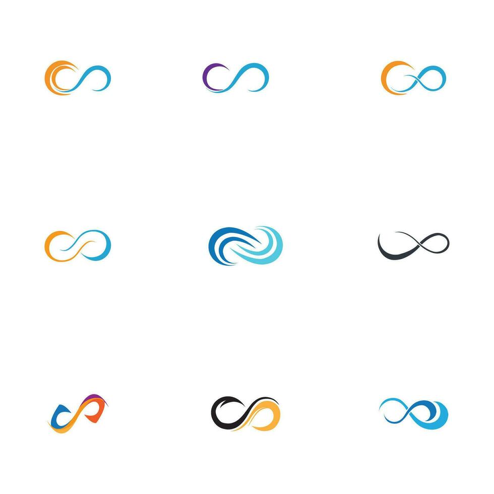 infinity logo and symbol vector