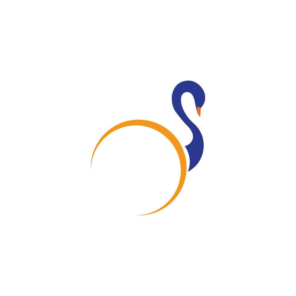 cisne logo y símbolo imágenes ilustración diseño vector