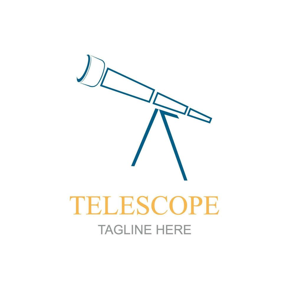 telescopio logo y símbolo diseño vector modelo