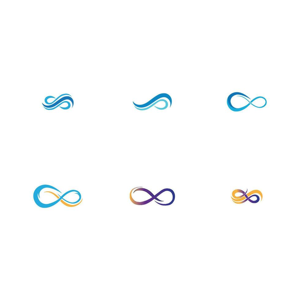 infinito logo y símbolo vector