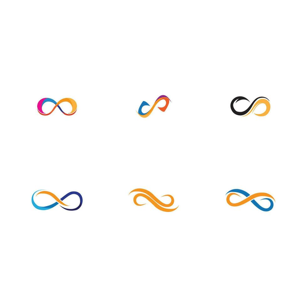 infinito logo y símbolo vector
