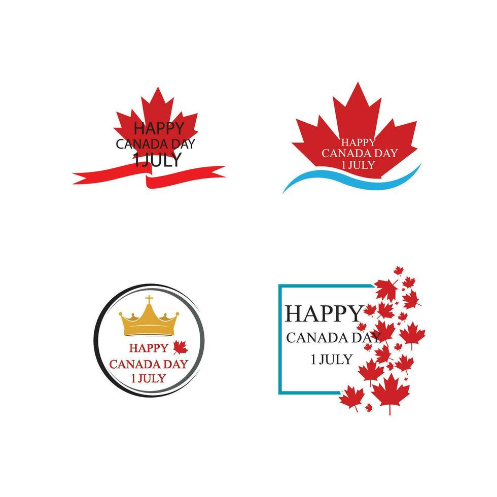 Canadá día logo vector