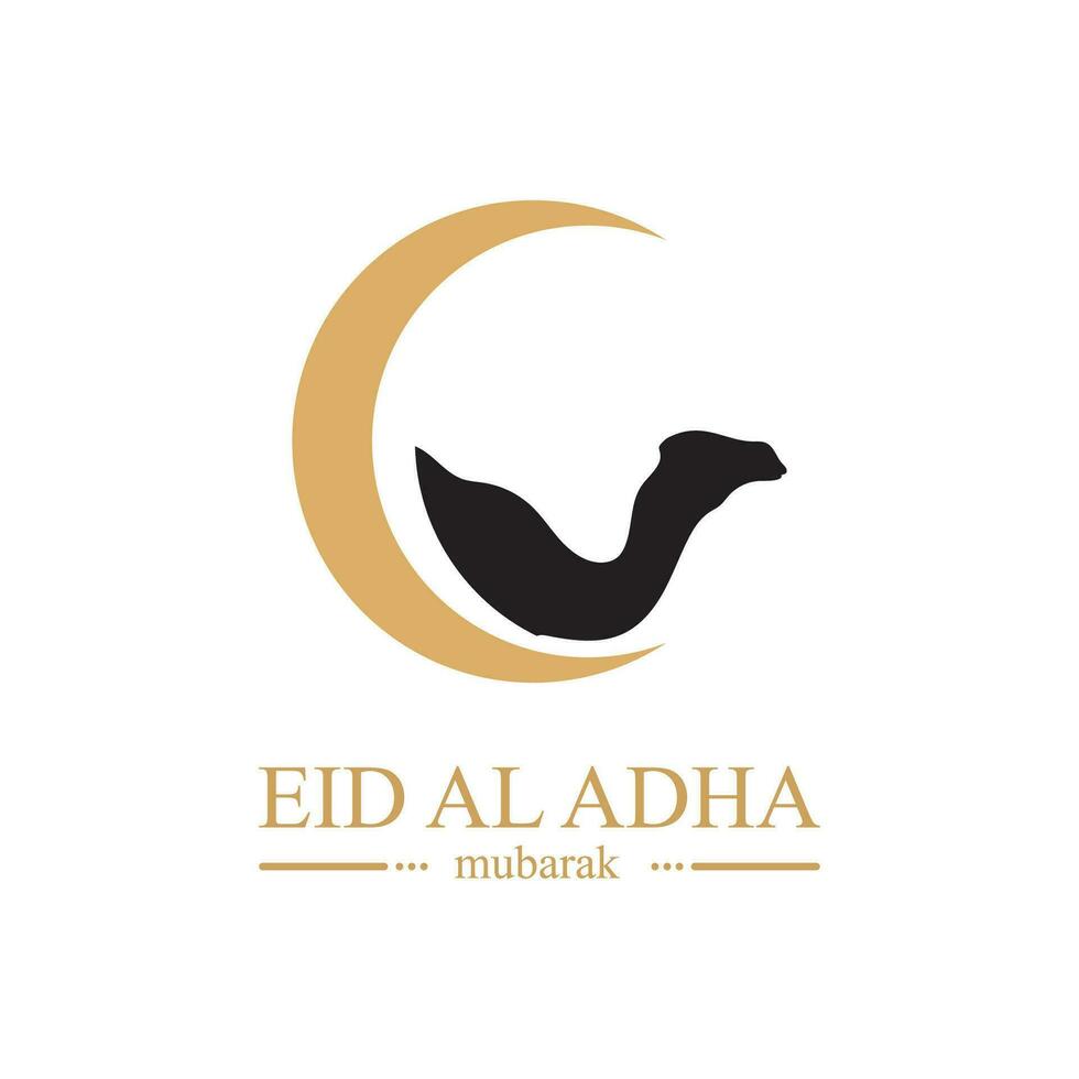 illustration vector graphic of eid al adha logo design