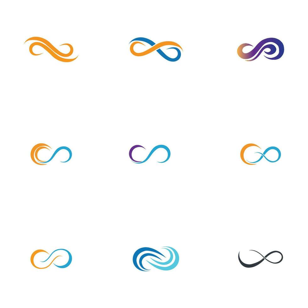 infinito logo y símbolo vector