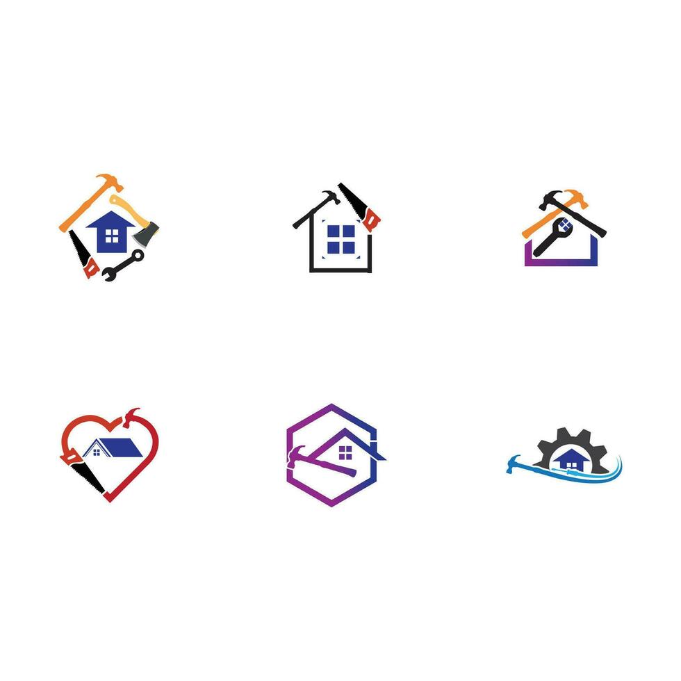 House repair logo images illustration design vector