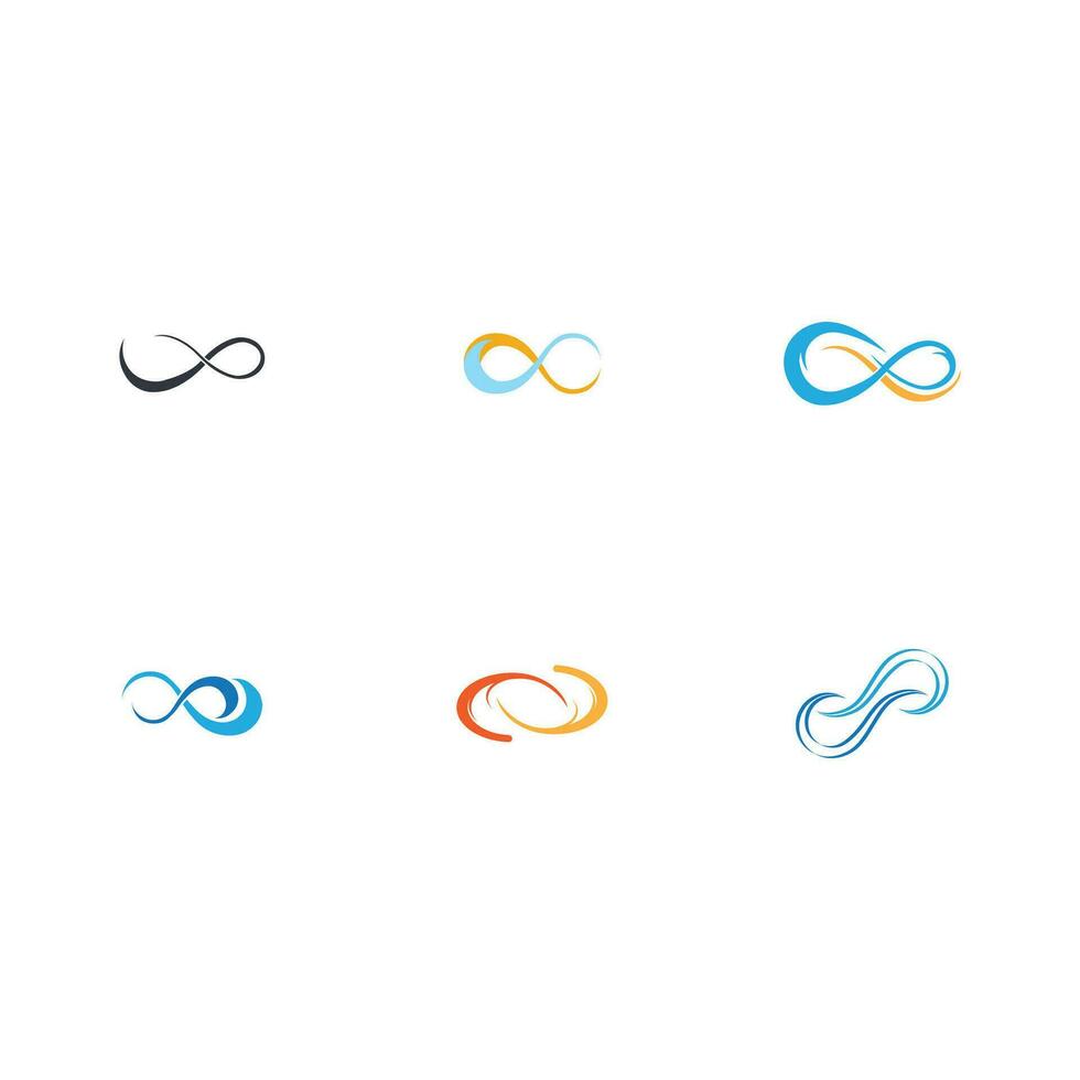 infinito logo y símbolo vector