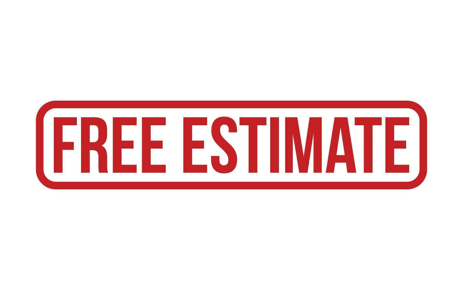 Red Free Estimate Rubber Stamp Seal Vector
