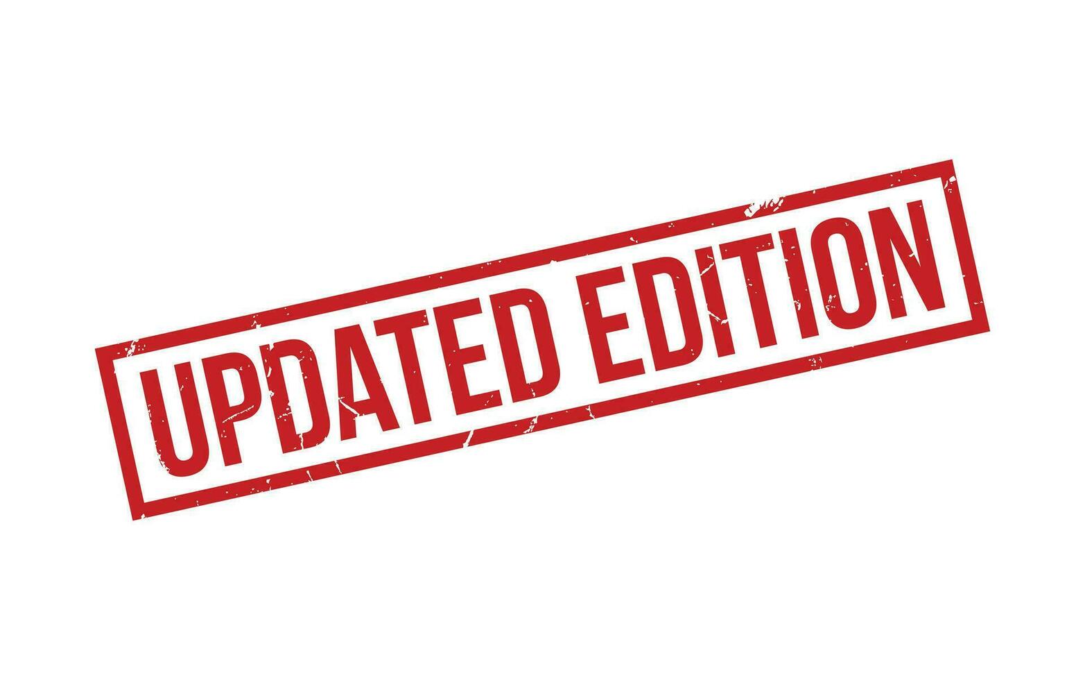 Red Updated Edition Rubber Stamp Seal Vector