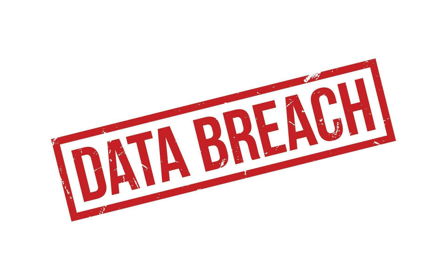 Red Data Breach Rubber Stamp Seal Vector