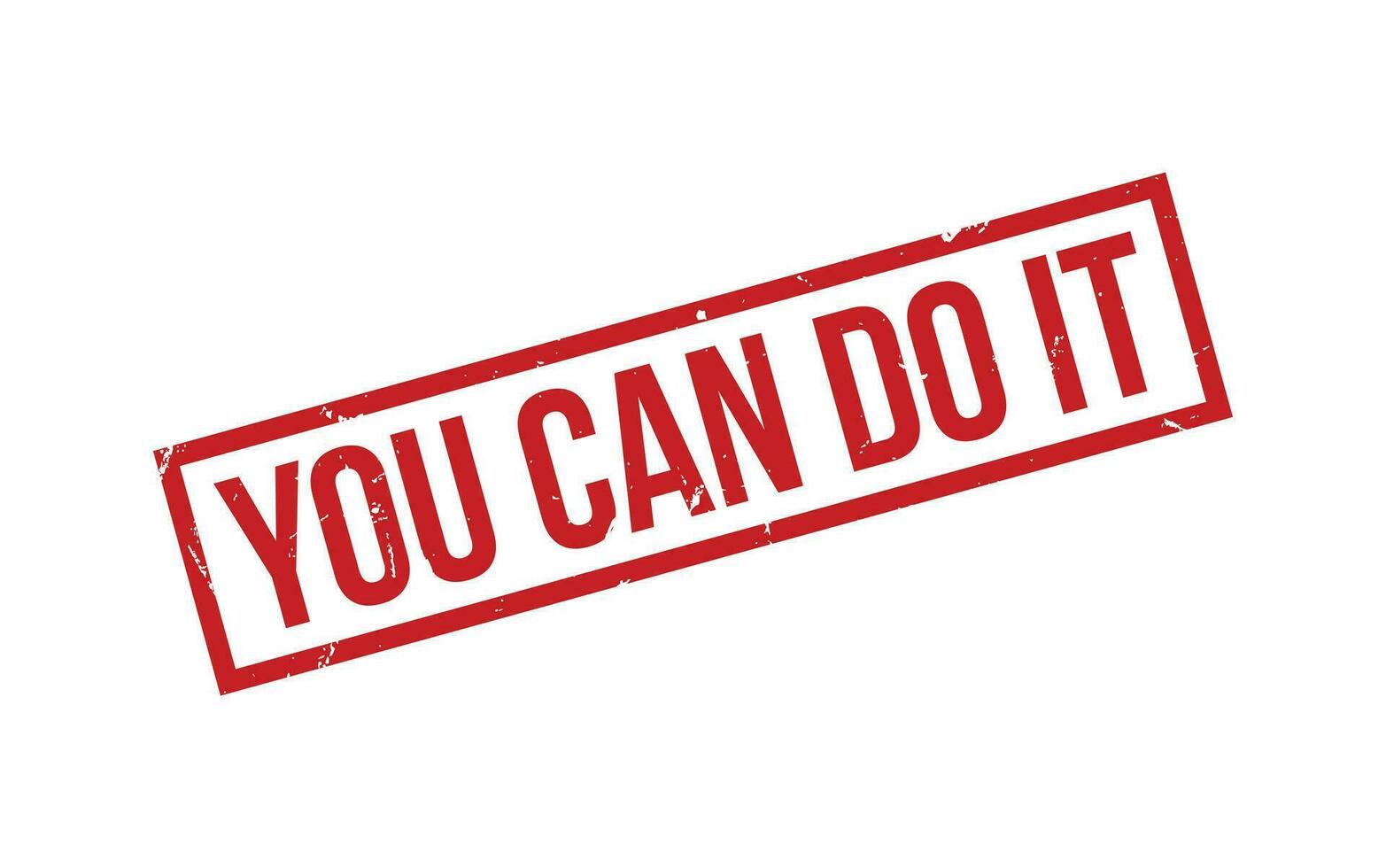 Red You Can Do It Rubber Stamp Seal Vector