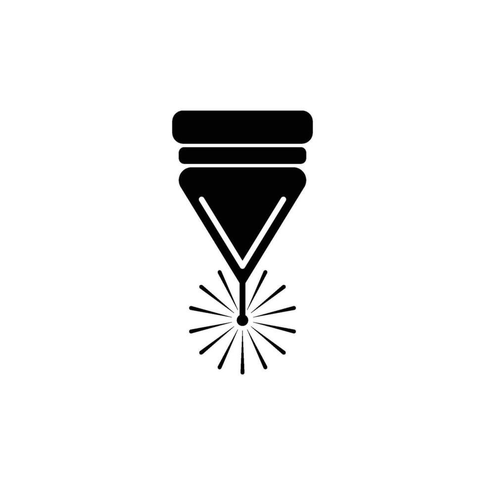 The illustration consists of a laser cutting vector