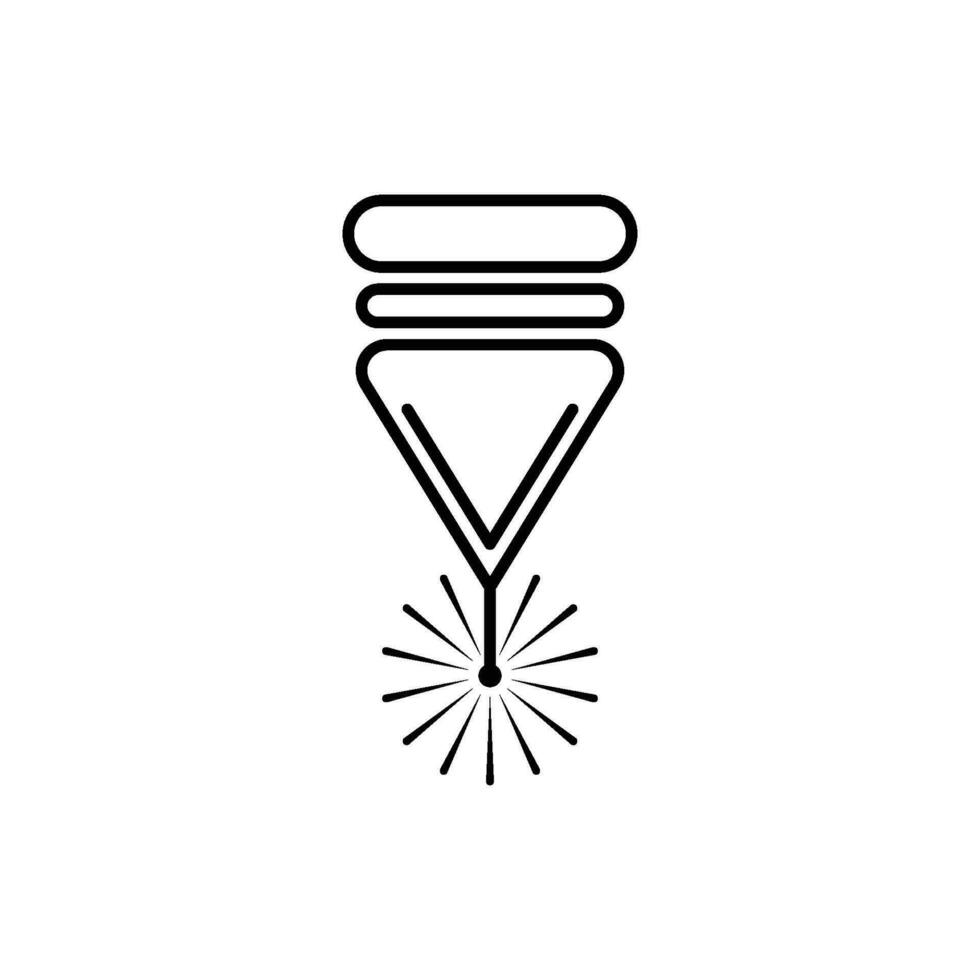 The illustration consists of a laser cutting vector