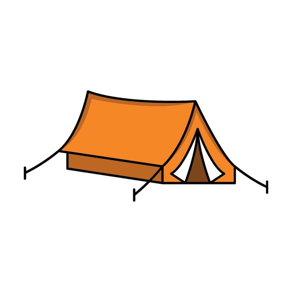 Camp tent element Vector icon design illustration Template