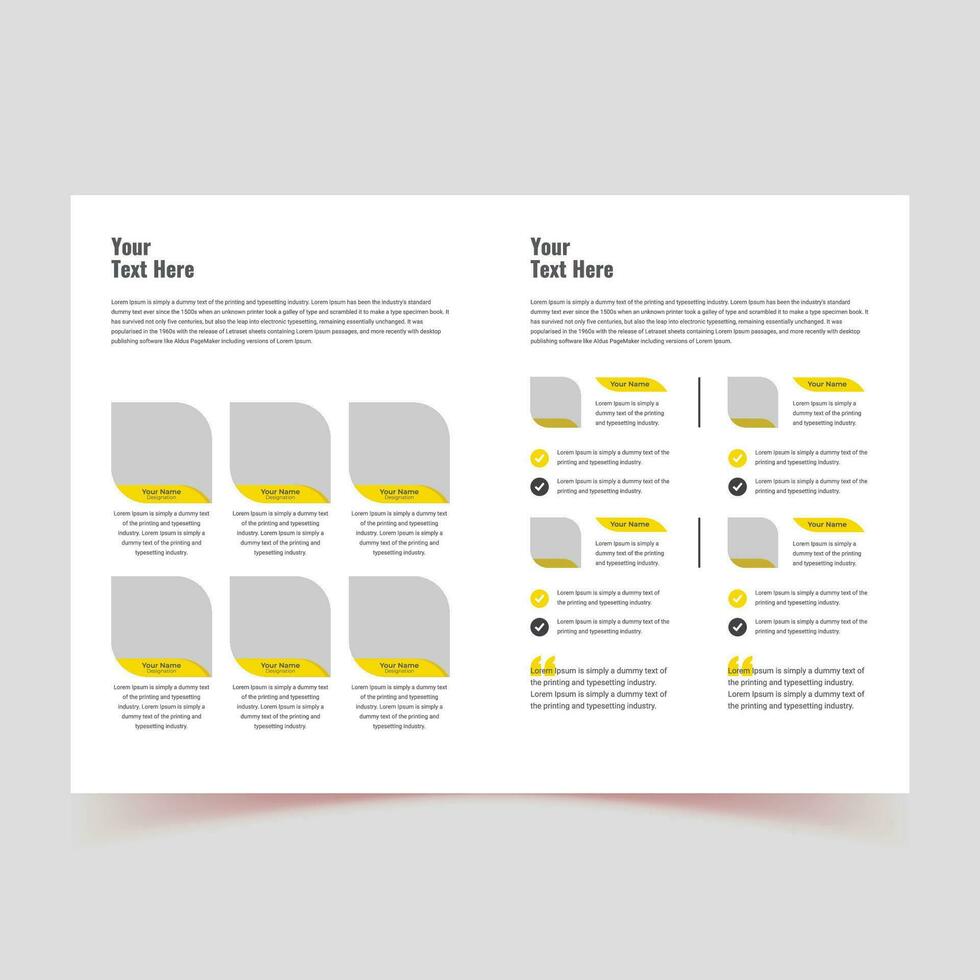 clean brochure template with minimalist concept and modern style use for business proposal and annual report, vector design, flyer, company profile design vector