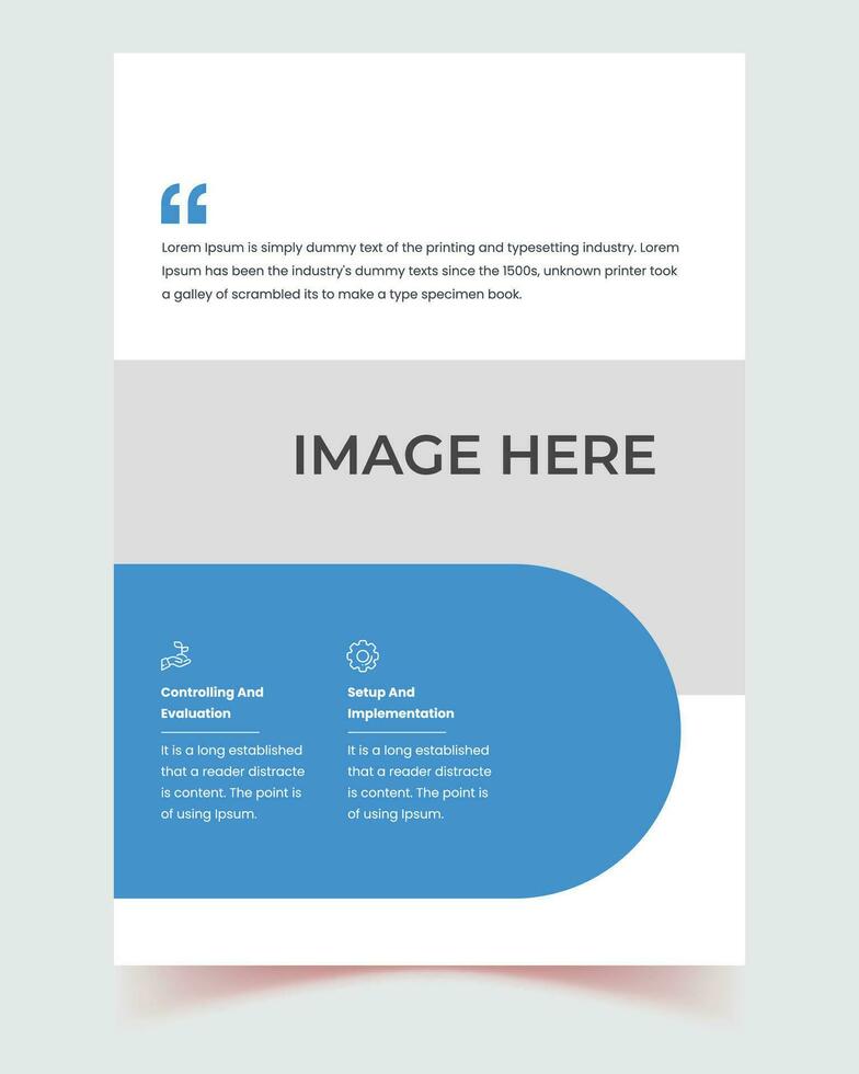 Brochure template layout design, brochure, multipage blue brochure, blue minimal business profile template layout, annual report, minimal template layout design, template book cover vector