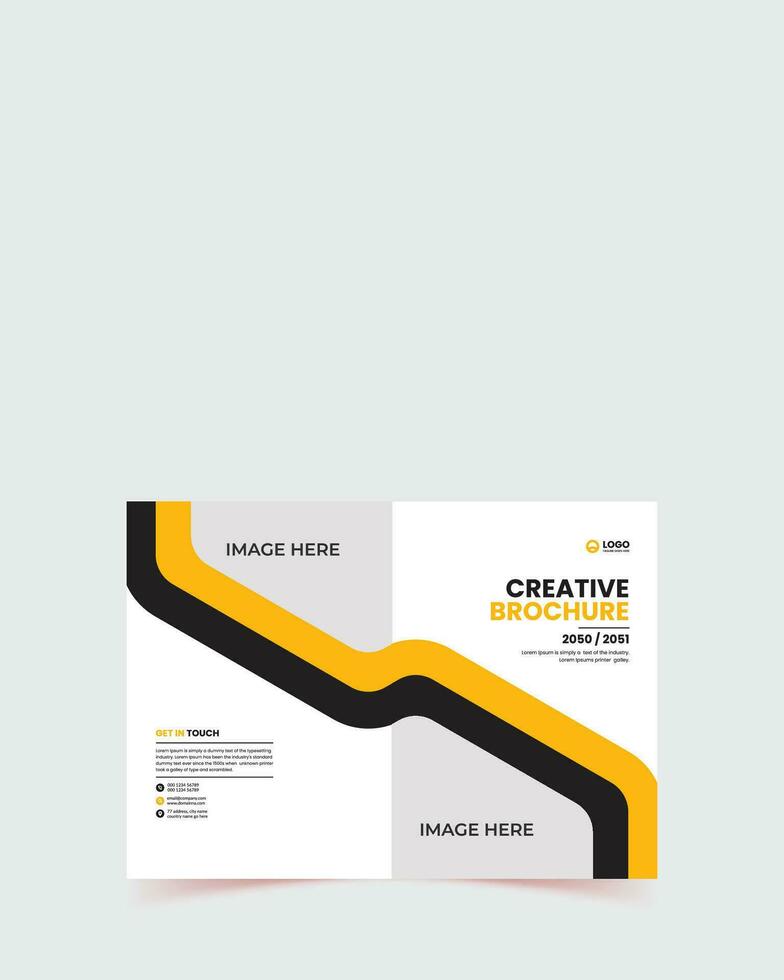 Brochure creative design, book cover, Trendy minimalist flat geometric design, back and inside pages, company profile, Vertical a4 format, Multipurpose template with cover, flyer design, vector