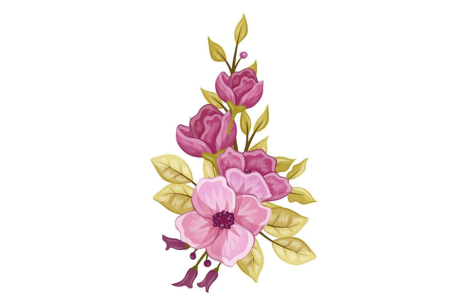 flower bouqet art illustration vector