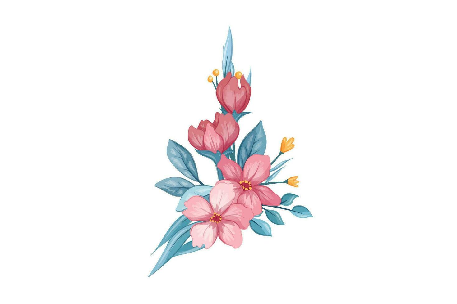 flower bouqet art illustration vector