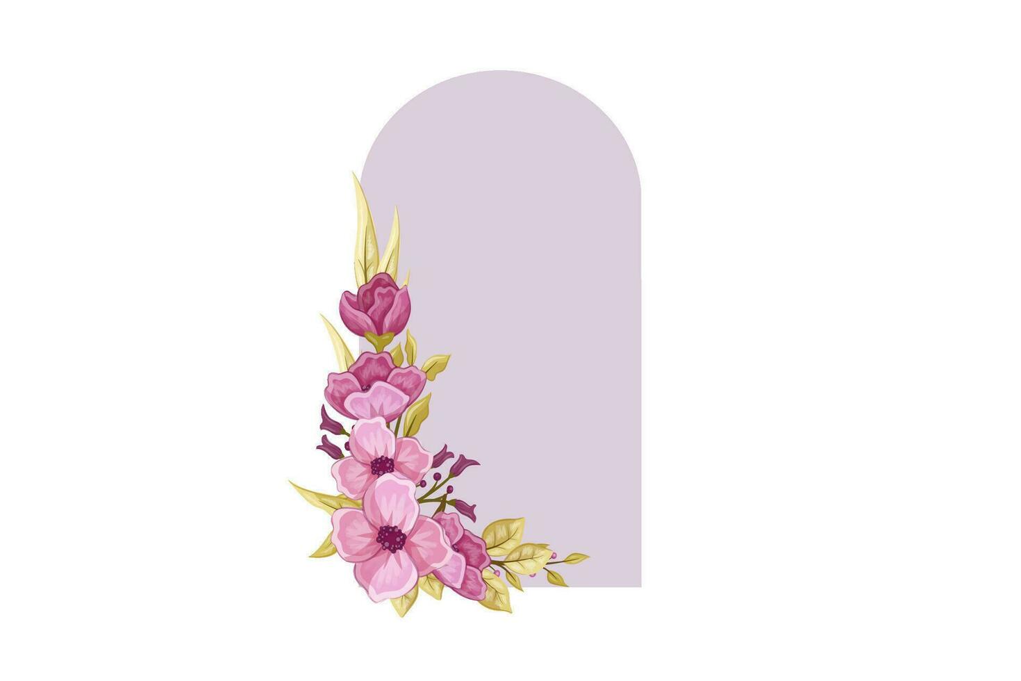 flower frame design art illustration vector