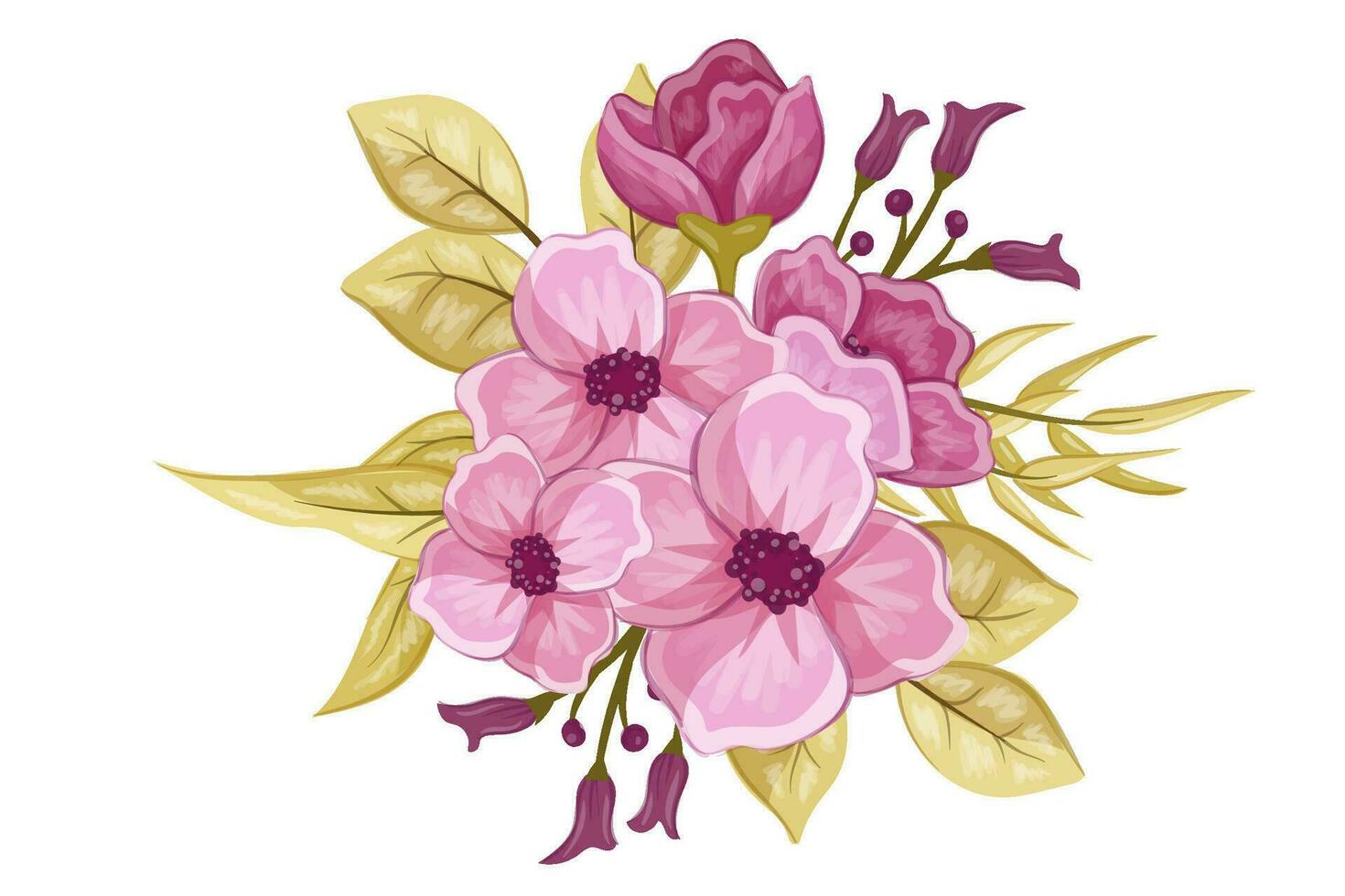 flower bouqet art illustration vector