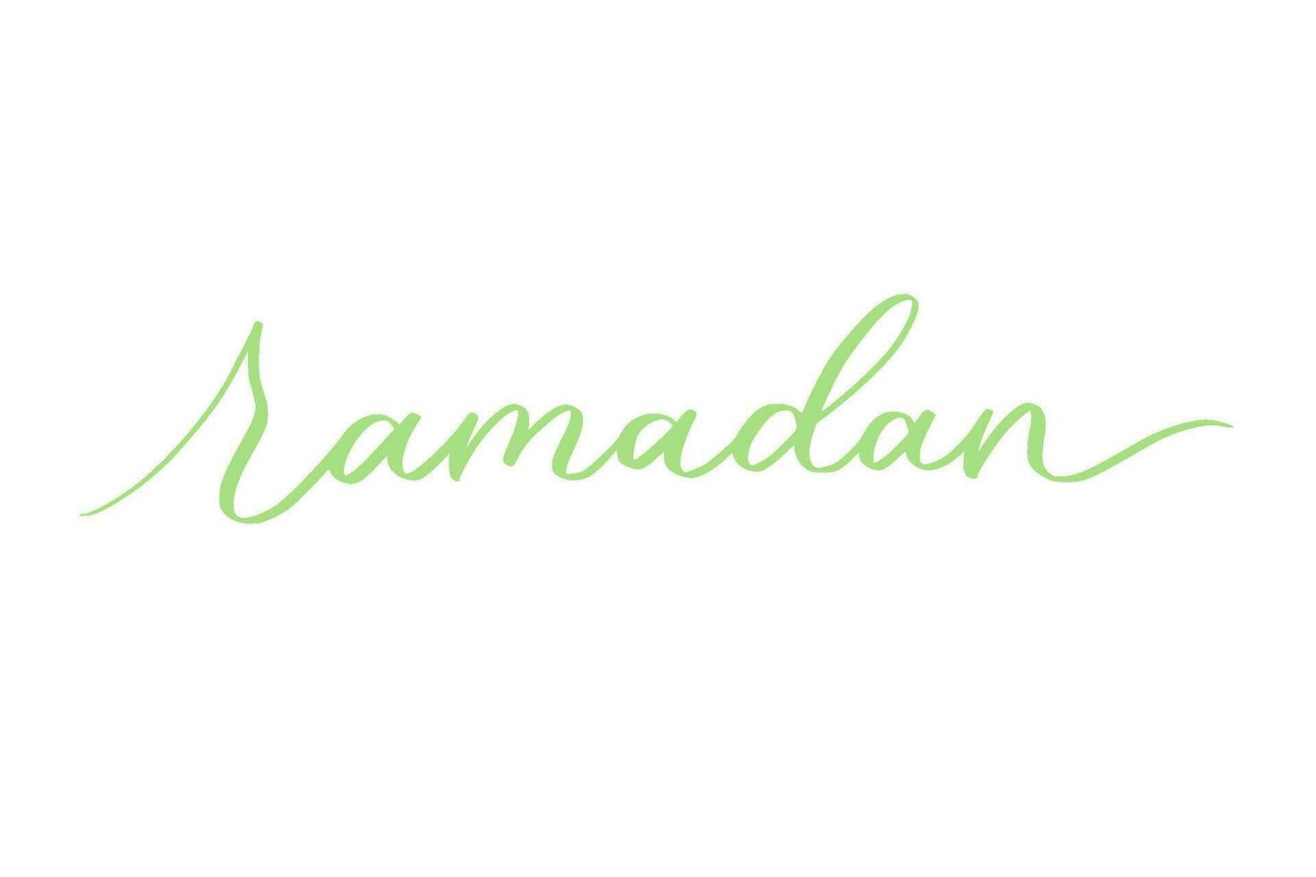 ramadan lettering signature art illustration vector