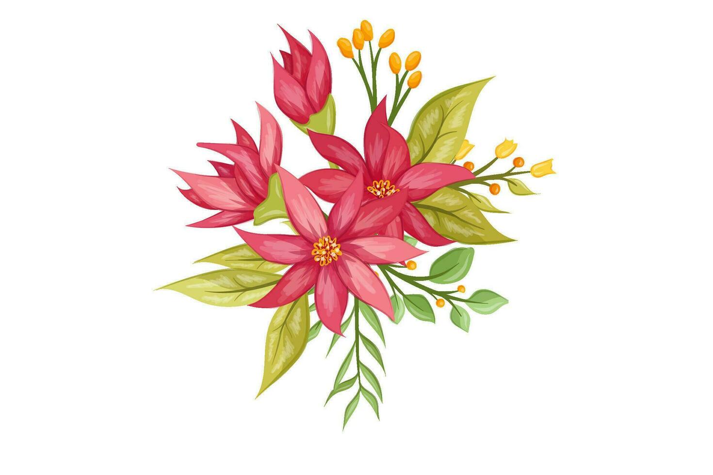 flower bouqet art illustration vector