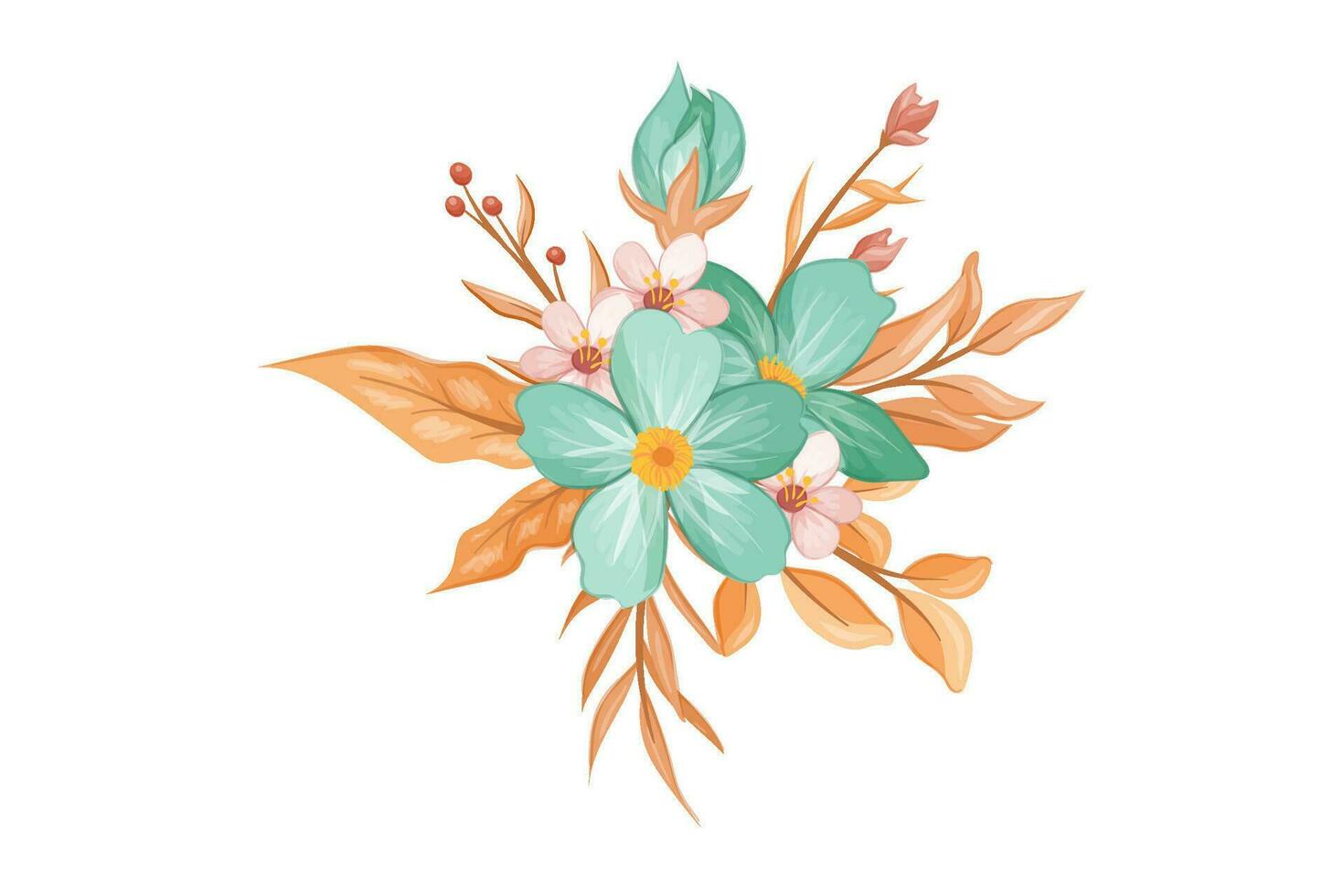 flor bouqet Arte ilustración vector