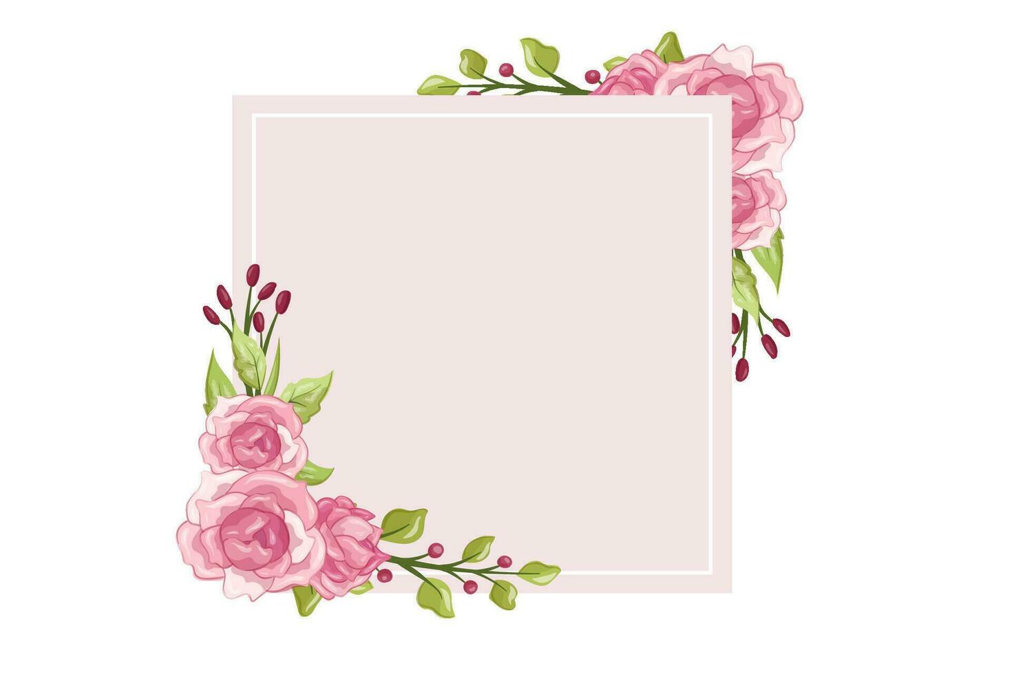 flower frame design art illustration vector