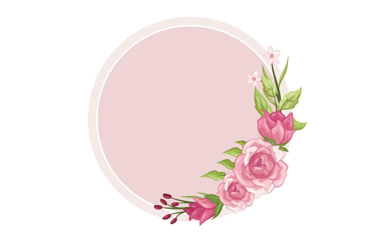 flower frame design art illustration vector