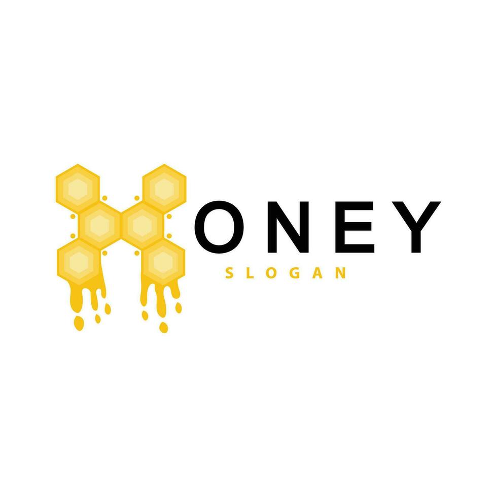 Honey Logo, Honey Bee Animal Vector, Livestock Design Simple Minimalist Icon Symbol Illustration vector