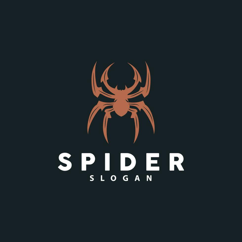 Spider Logo, Insect Animal Vector, Premium Vintage Design, Icon Template Symbol vector