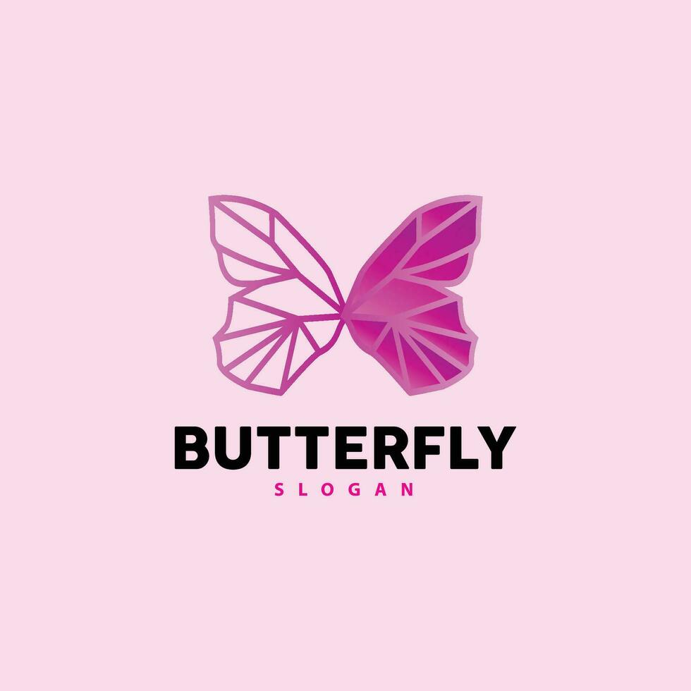 Butterfly Logo Design, Beautiful Flying Animal, Company Brand Icon Illustration, Screen Printing, Salon vector