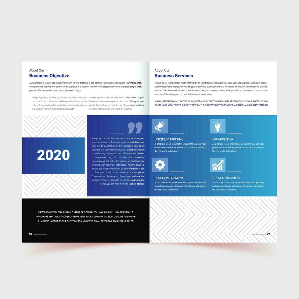 business company profile brochure template design, annual report, corporate company profile, editable template design vector