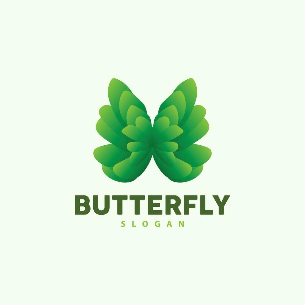 Butterfly Logo Design, Beautiful Flying Animal, Company Brand Icon Illustration, Screen Printing, Salon vector