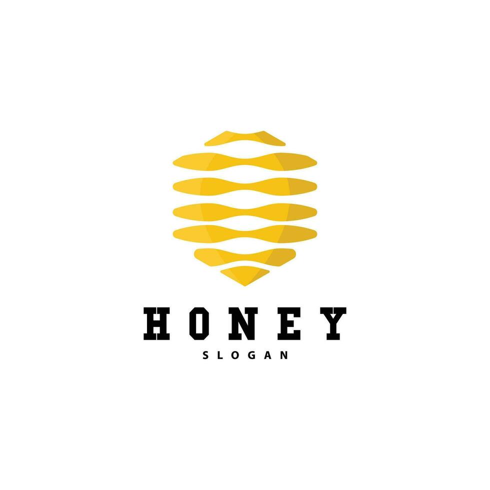 Honey Logo, Honey Bee Animal Vector, Livestock Design Simple Minimalist Icon Symbol Illustration vector