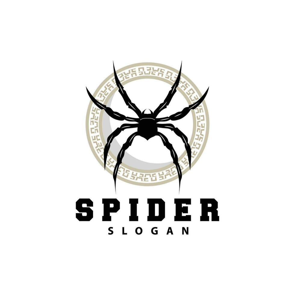 Spider Logo, Insect Animal Vector, Premium Vintage Design, Icon Template Symbol vector