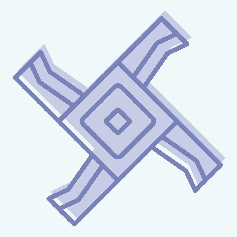 Icon Brigid Cross. related to Celtic symbol. two tone style. simple design editable. simple illustration vector