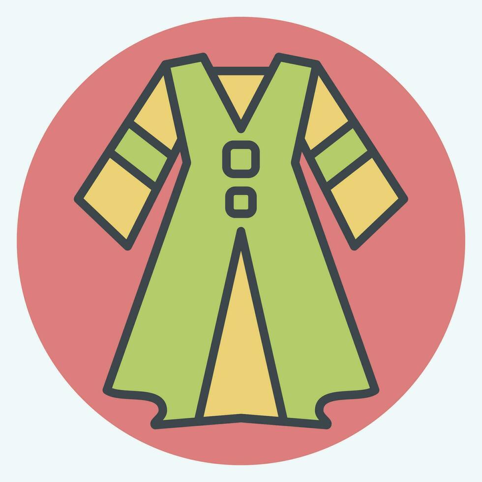 Icon Dress. related to Celtic symbol. color mate style. simple design editable. simple illustration vector
